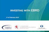 INVESTING WITH EBRD · Central Europe and Baltics 20% Eastern Europe and Caucasus Regional 2% 18% Russia 21% SEMED 1% South-Eastern Europe 26% Turkey, 3% The Bank supports the development