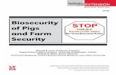 Biosecurity of Pigs and Farm Security · pigs are one of the greatest risks to outdoor produc-ers since they carry most pig disease agents, including pseudorabies and brucellosis,