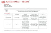 Authorised Mess PSALMS - messychurch.org.uk · PSALMS . Categories of activities to get a mix Activity name Instructions Resources needed Reason for doing this activity . Word -based