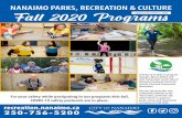 Fall 2020 Programs - nanaimo.ca · are connected and who calls this place home. This is a parent participation class. Sat, Sep 26 10-11:15 am $10/1 46170 Linley Gyro Park Trees &
