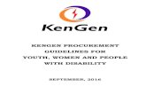 KenGen Guidelines For Youth, Women and People with Disability · KenGen Guidelines For Youth, Women and People with Disability i 1.BACKGROUND Pursuant to Article 227(2) of the Constitution