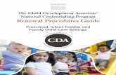 The Child Development Associate® National Credentialing ... Renewal Guide… · requirements included in the Information for the Early Childhood Education Reviewer booklet. The ECE
