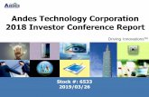 Andes Technology Corporation 2018 Investor Conference Report · •Core RD team from AMD, DEC, Intel, MIPS, nVidia, and Sun veterans. •Over 160 people now; 80% are engineers. •EETimes'