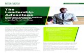 The Leadership Advantage · 2020. 8. 10. · on Peter Drucker’s most essential principles, it evaluates a company’s “effectiveness”—that is, “doing the right things well.”