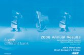 2006 Annual Results - anz.com.au2 A good year – met our targets again Headline profit 16.2% Cash* profit 13.8% Revenue Growth 8.4%# Profit Before Provisions 10.4% Cash* EPS 13.2%