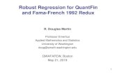 Robust Regression for QuantFin and Fama-French 1992 Redux€¦ · 3. FF92 Redux with Robust Regression Different conclusions with robust regression than FF92: - Equity returns are