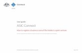 User guide ASIC Connect...User guide ASIC Connect How to register a business name if the holder is a joint venture The screens and data pictured in this guide are examples only. Actual