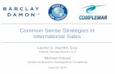Common Sense Strategies in International Sales · Sales force and management plans Shipping and order fulfillment ... Prepare sales training and marketing materials in the ... USA