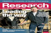 OMAFRA – University of Guelph Partnership Research€¦ · D. uring my tenure as president of the University of Guelph, I’ve been thrilled to watch Ontarians’ increasing apprecia-tion