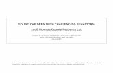 YOUNG CHILDREN WITH CHALLENGING BEHAVIORS: 2008 …...Resource Directories, and Books/Videos/Handouts for additional agency resources. Zero To Three: Parenting A-Z Articles, parenting