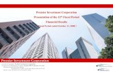 Premier Investment Corporation · 2018. 10. 4. · Premier Investment Corporation Presentation of the 12thth Fiscal PeriodFiscal Period Financial Results （Fiscal Period ended October