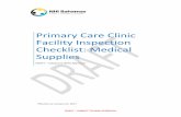 Primary Care Clinic Facility Inspection Checklist: Medical ......clinic use Infant beam balance scales (basin scales) are only suitable for babies. Hanging scales are compact, small,