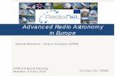 Advanced Radio Astronomy in Europe...I. Rottmann OPTICON Board Meeting – Heraklion, 5.11.2018  Contract No : 730562 2004-2008. 24 partners (EU, AU, ZA) 12,5 M€ & 18 WPs