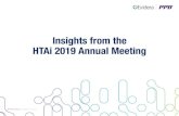 Insights from the HTAi 2019 Annual Meeting - Evidera · 2019. 9. 4. · Joint Actions, started in 2010, have moved HTA decision making towards a more collaborative approach. However,