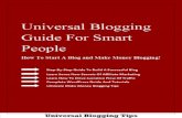 Universal Blogging GuideSearch engine optimization (SEO) is the process of affecting the visibility of a website or a web page in a search engine's "natural" or un-paid ("organic")