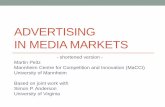 Advertising Congestion in Media markets · AC media economics 4/5 •AC: duopoly market with exogenous content •remarks on the literature: • Peitz and Valletti (IJIO 2008): •