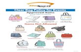 Clear Bag Policy for Events - Mexican Baseball Fiesta...Fanny Pack Camera Case Clear Backpack Backpack Mesh Bag 3250 160708 DB Tinted Plastic Bag Oversized Tote Bag Binoculars Case