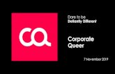 Corporate Queer - Diversiteit in bedrijf · Corporate Queer Driving inclusion together (straight) ally Heterosexual colleagues who actively stand up for the LGBTI+ community to support