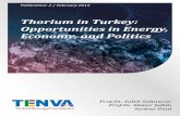 Thorium in Turkey: Opportunities in Energy, Economy, and ...€¦ · THORIUM IN TURKEY: OPPORTUNITIES IN ENERGY, ECONOMY, AND POLITICS and physical pillars, keeping in mind Turkey’s