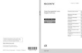 Interchangeable Lens Digital Camera - Sony · Hereby, Sony Corporation, declares that this NEX-5R Interchangeable Lens Digital Camera is in compliance with the essential requirements