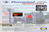 Pheasantland Newsletter Industries€¦ · Magnetic signs small enough for a refrigerator or large enough for a vehicle, can be produced in our Sign Shop. Congratulations are in order,