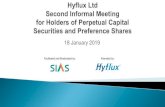 18 January 2019 - Hyflux Ltd - Investor Relations: IR Homeinvestors.hyflux.com/newsroom/20190118_233648_NULL_Y5PDLWF… · predictions. • Forward looking statements involve known
