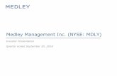 Medley Management Inc. (NYSE: MDLY)€¦ · •Growth in alternatives continues to outpace that of traditional asset managers -Increased allocation from both retail and institutional