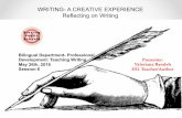 WRITING- A CREATIVE EXPERIENCE Reflecting on Writing Valeriana... · Plan to Connect/Integrate Reading Skills With Writing Plan to Use Text and Electronic Media Reading Literature