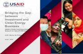 Bridging the Gap between Investment and Clean Energy …...2016/03/03  · Bridging the Gap between Investment and Clean Energy Business USAID Private Financing Advisory Network for