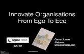 Innovate Organisations From Ego To Eco · Oana Juncu @ojuncu  #Design4Balance Innovate Organisations From Ego To Eco Oana Juncu @ojuncu #2019