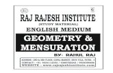 RAHUL RAJ - kvclasses.comkvclasses.com/wp-content/uploads/2018/02/geometry-english.pdf · MATHEMATICS BY- RAHUL RAJ 2 GEOMETRY & MENSURATION ZERO DIMENSION / NO DIMENSION 1) POINT