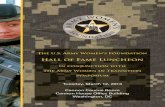 Hall of Fame Luncheon - Army Women's Foundation€¦ · oversight of approximately $70B in service contracts. She managed and ... highest civilian honors from both the US Army and