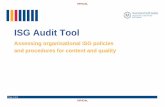 ISG Audit Tool - dpc.sa.gov.au€¦ · The ISG articulates the principles and practice that guide decision making and action. Following consideration of the ISG, organisations need