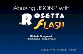 Abusing JSONP withconference.hitb.org/hitbsecconf2014kul/materials/D1T1 - Michele... · What Flash Player used to do in order to disrupt Rosetta Flash-like attacks was: 1. Check the