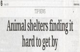 5 April, 2015 TOP NEWS Animal shelters finding it hard to get by … download images... · 2015. 9. 23. · animal welfare shelters run by voluntary associations nationwide. A case
