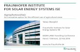 FRAUNHOFER INSTITUTE FOR SOLAR ENERGY SYSTEMS ISE · Increasing PV potential Decreasing economic pressure on arable land through income diversification Protecting biodiversity and