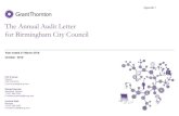 Annual Audit Letter Birmingham City Council (DRAFT revised ...€¦ · Purpose of this letter Our Annual Audit Letter (Letter) summarises the key findings arising from the work that
