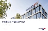 COMPANY PRESENTATION · 2020. 9. 1. · Brenntag AG –Company Presentation | September 2020 Introduction: Global market leader with successful track record since IPO Operating Gross
