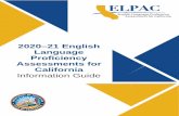 2020–21 English Language Proficiency Assessments for ...than English be assessed for English language proficiency (ELP). The legal basis for requiring ELP testing, as stated in the