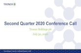 Second Quarter 2020 Conference Call · (1) YoY % ∆ 1Q20. QoQ % ∆ Adjusted EBITDA $ 142: 200 (29%) $ 174 (18%) Adjusted EBITDA margin. 25%: 24%. 1 pt. 24%. 1 pt • QoQ and YoY