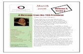 March 2016 Volume 5, Issue 2 A Message from the TCA President€¦ · TCA Connects and Other News 21-27 TCA Mission and Goals 28 have a link for organizations and companies to link