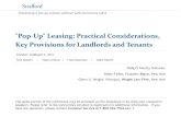 Pop-Up Leasing: Practical Considerations, Key Provisions ...media.straffordpub.com/products/pop-up-leasing... · If pop-up tenant licensee in a shopping mall or marketplace spends