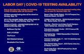 covid19.lacounty.gov · LABOR DAY I COVID-19 TESTING AVAILABILITY Due to the Labor Day holiday, the following COVID-19 testing sites will be closed: All State-operated testing sites