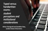 handwritten institutional considerations exams: Typed ......Two timed, take-home formative mock exams using ExamSoft 118 Law students typed an essay within 2 hours, Timed, on-campus,