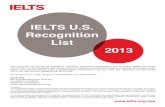 IELTS U.S. Recognition List - Duhoctoancau.com · The International English Language Testing System (IELTS) is designed to be but one of many factors used by schools, colleges, universities,
