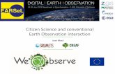 Citizen Science and conventional Earth Observation interaction...Hintz (2019) Collecting and utilising crowdsourced data for numerical weather prediction: Propositions from the meeting