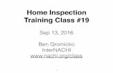 Home Inspection Training Class #19 · •Colorado • Florida • Alabama • Ontario • Ohio • Tennessee • South Africa, and • 23 other states, provinces, and countries.