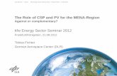 The Role of CSP and PV for the MENA-Region · Site: North Africa . Linear fuel cost escalation . as in 2000-2010, market prices . PV 2000 h/y, 30 y . Wind 2500 h/y, 20 r . no storage,