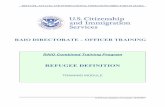 REFUGEE DEFINITION€¦ · Refugee Definition USCIS: RAIO Directorate – Officer Training DATE (see schedule of revisions): 12/20/2019 RAIO Combined Training Program Page 8 of 27