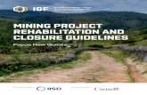 MINING PROJECT REHABILITATION AND CLOSURE …Mining Project Rehabilitation and Closure Guidelines 1.0 INTRODUCTION Papua New Guinea (PNG) is home to mining operations that range in